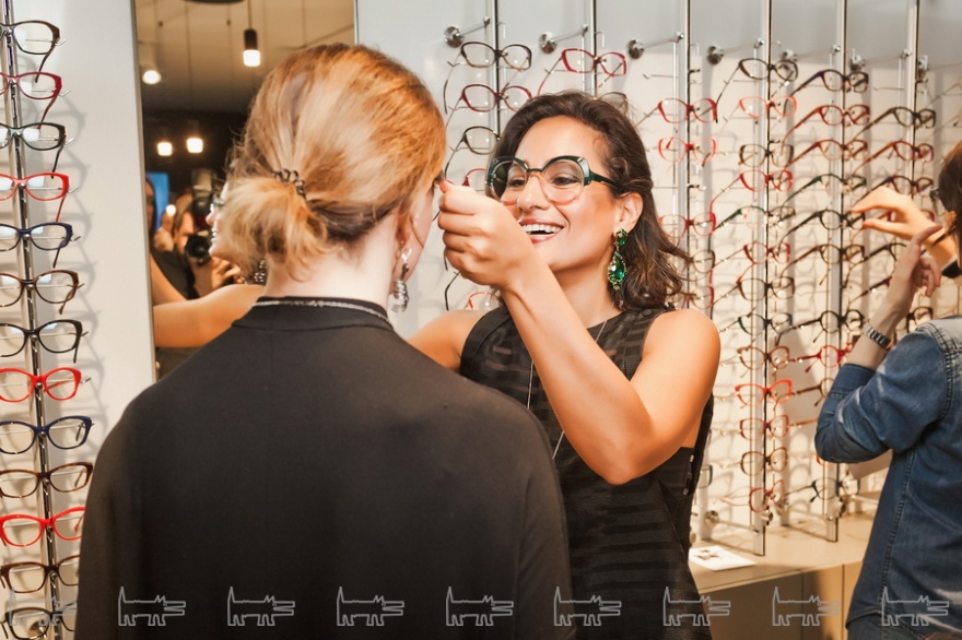 Французский дизайнер очков Каролин Абрам на открытии модного дома оптики «Тамара»