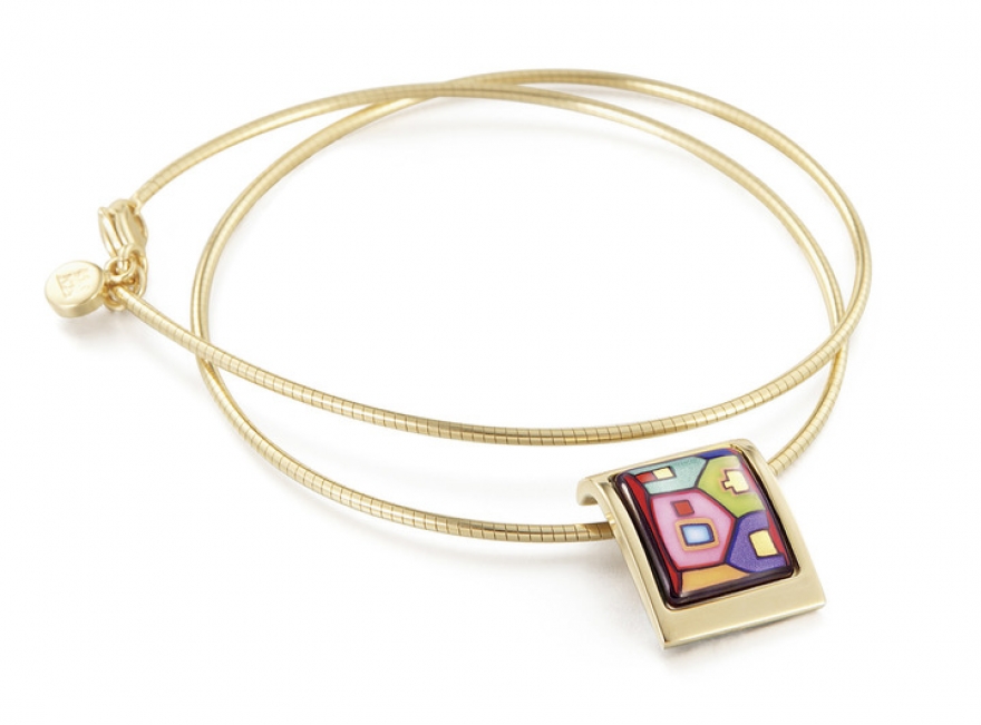 Цепочка с кулоном «Квадрат» из коллекции «Посвящение Хундертвассеру» в дизайне «Реки улиц», 40 240 руб.