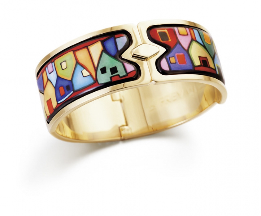 Браслет «Королевский» из коллекции «Посвящение Хундертвассеру» в дизайне «Реки улиц», 97 090 руб.