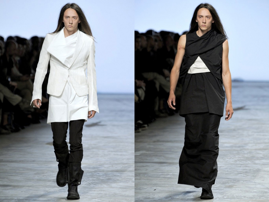 Иван Полунин на показе коллекции Rick Owens, весна-лето 2012