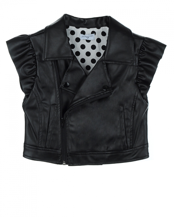 Кожаная куртка для девочки Monna Lisa