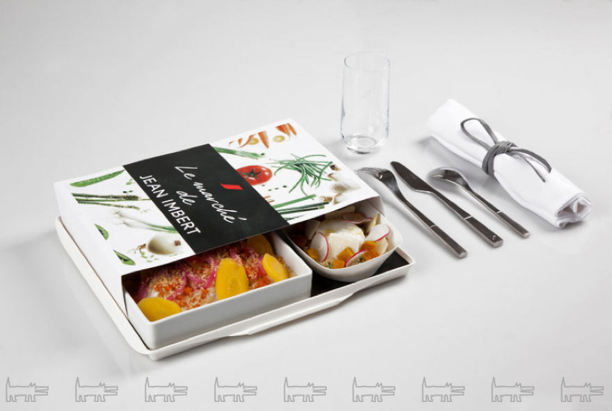 Специально разработанный дизайн шефа Jean Imbert для авикомпании Air France