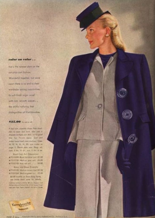 Реклама одежды, 1940-е