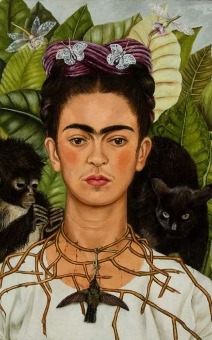Автопортрет Фриды Кало с терновым венцом и колибри
