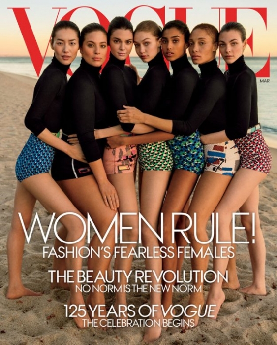 Юбилейная обложка американского Vogue, март 2017 года