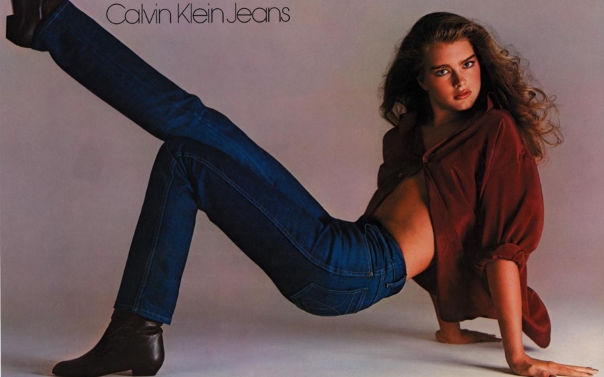 Брук Шилдс в съемке для Calvin Klein Jeans, 1980