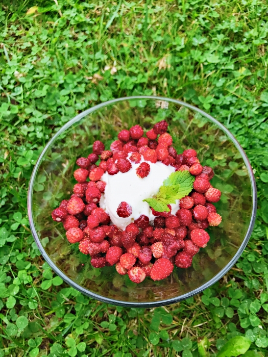 Земляника со сливочным мороженым