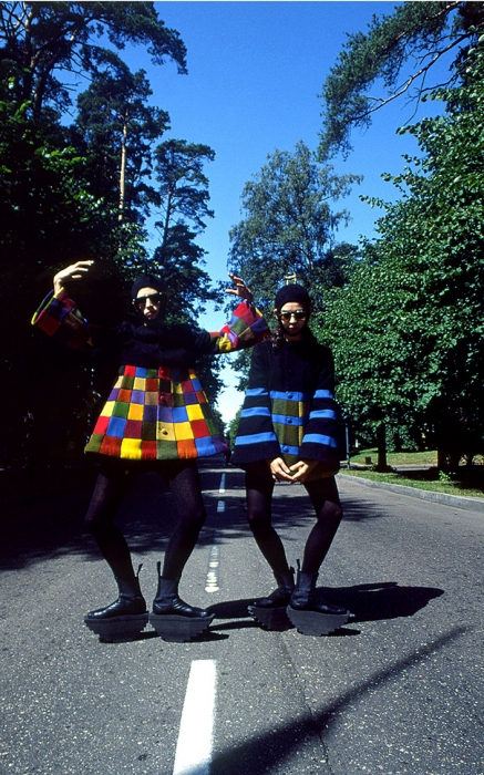 Юрий Козырев. Модели Сандры Страукайте, Юрмала, 1992 год