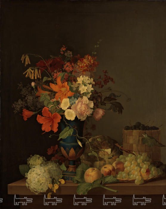 Ф. Торопов, Натюрморт. Цветы и плоды. 1846 г.
