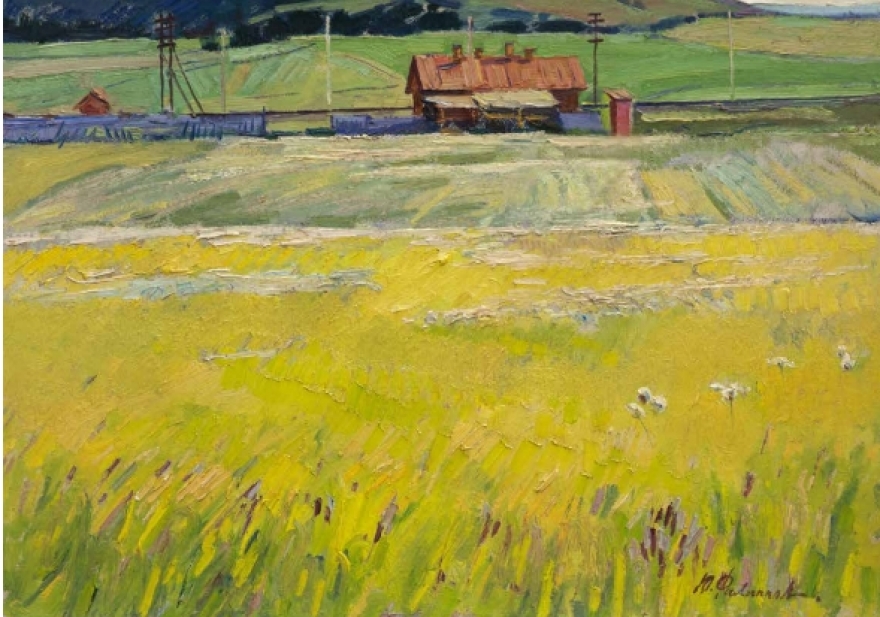 На полустанке. Спелые хлеба