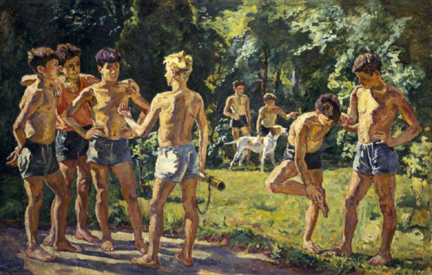 Петр Кончаловский "Утро испанских пионеров в летнем лагере", 1939