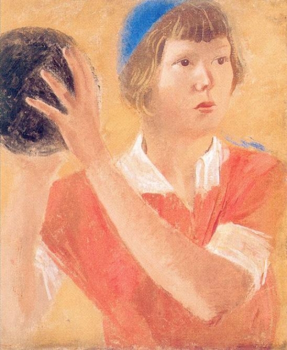 Александр Самохвалов "Девочка с мячом", 1933