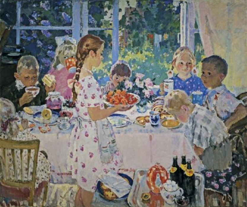 Ольга Богаевская "Гости. День рождения", 1960