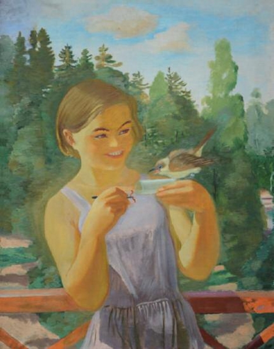 Алексей Пахомов "Юная натуралистка", 1935–1937