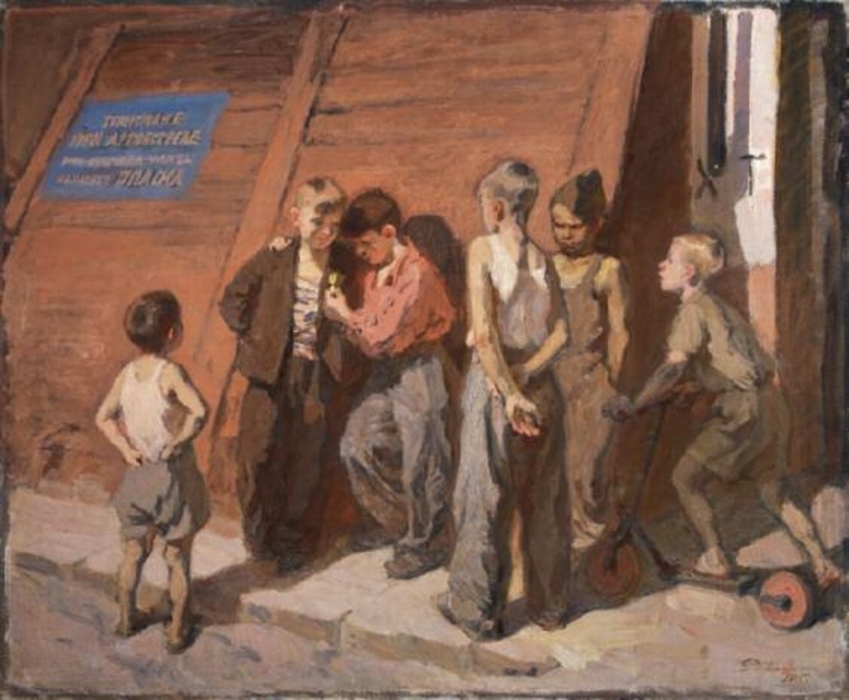 Варвара Раевская-Рутковская "Награжденный медалью", 1945