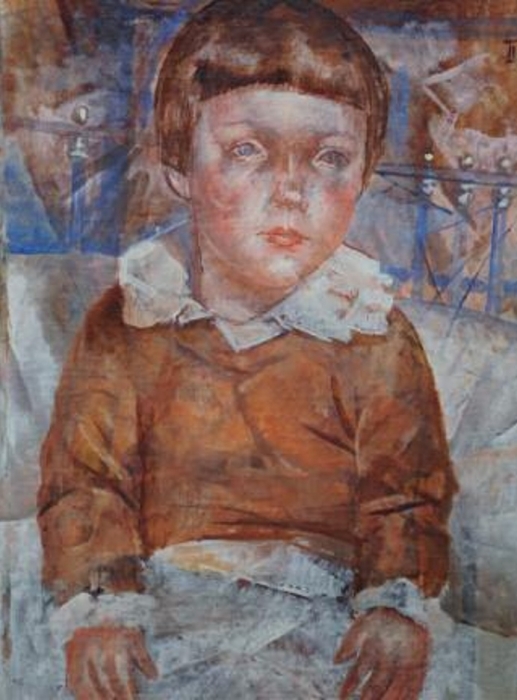 Кузьма Петров-Водкин "Ленушка в кровати", 1926
