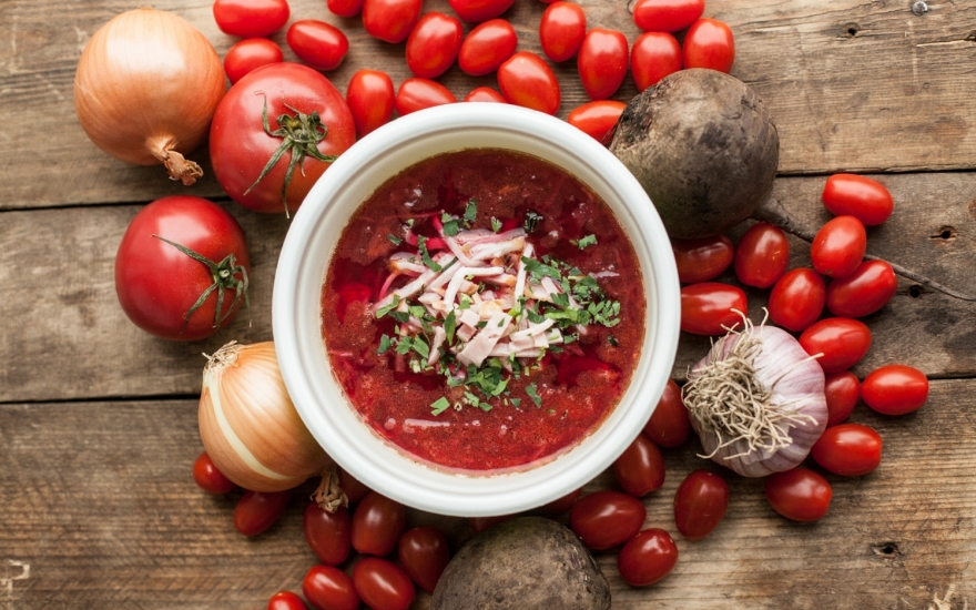 Борщ с беконом