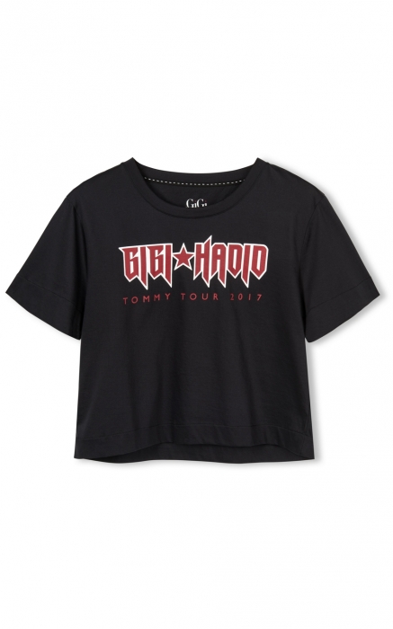 Кроп-топ с именным логотипом Джиджи Хадид
