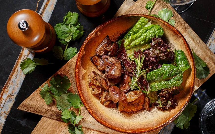 Утиные потроха на гриле