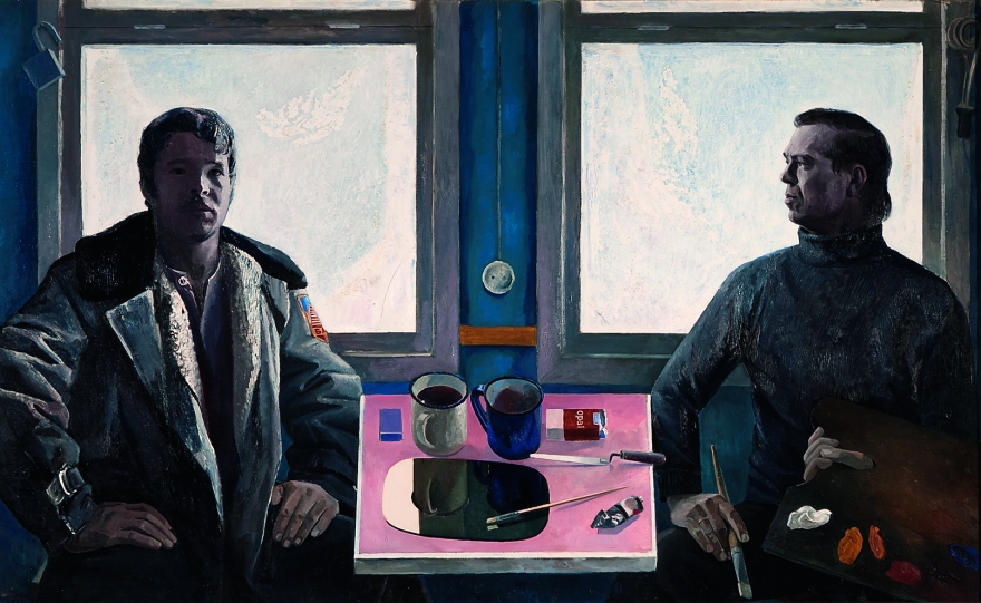 Андрей Яковлев "Сопричастность", 1977 Холст, масло. 142 x 232