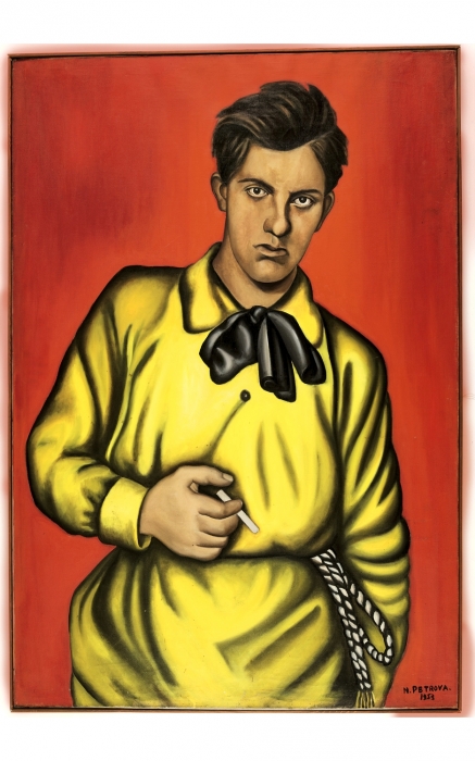 Н. Петрова (Н.П. Ходасевич-Леже), В.В. Маяковский в 1910 году, картина 1953 года