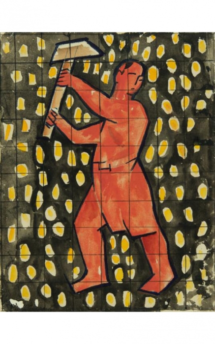 «Рабочий / Молотобоец», худ. Давид Штеренберг, 1918 год