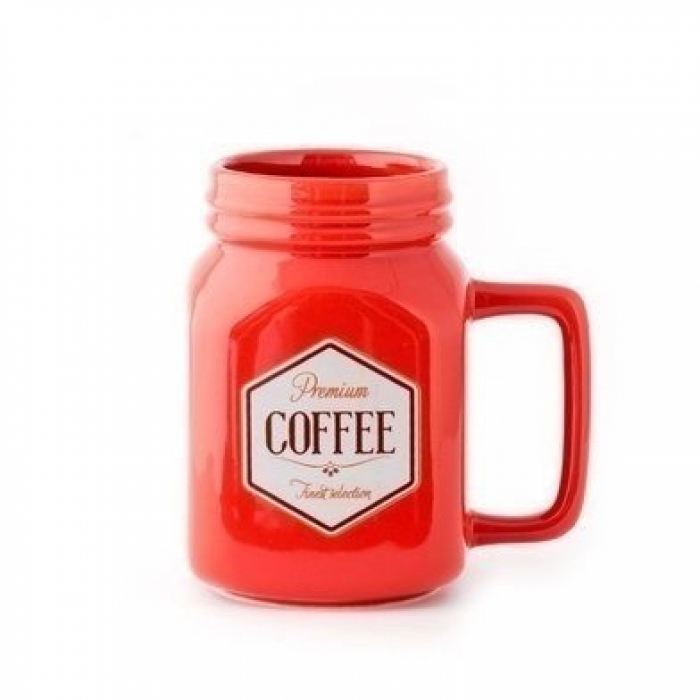 Кружка "Mason" красная от Balvi, 830 руб.