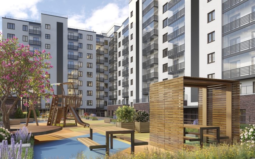 Внутренний двор, ЖК Neva-Neva