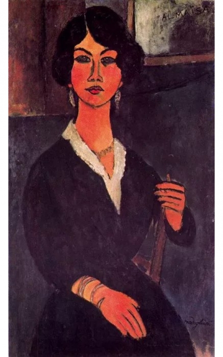 Картина Модильяни «Сидящая алжирская альмаиза»