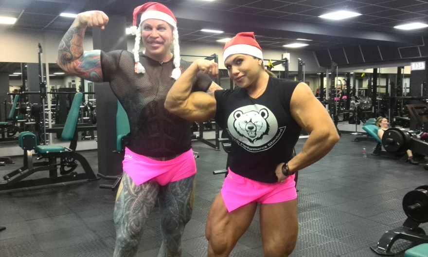 Наталия с бодибилдером Александром Шпаком