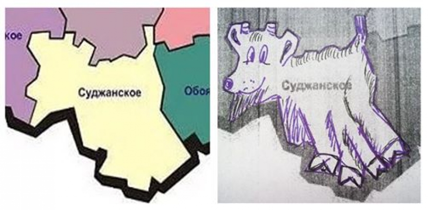 Суджанское лесничество все в той же Курской области имеет вот такие формы. Но если кто-то разглядит в них , скажем, Пиноккио или Джека Воробья, то