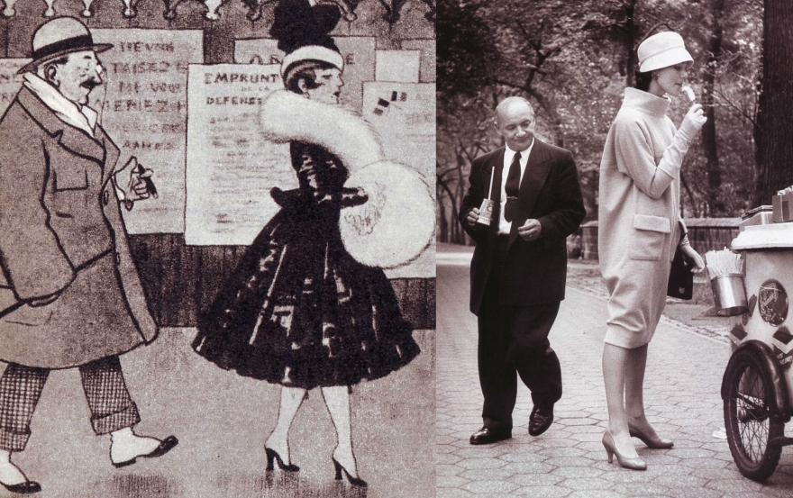 Слева — 1916 год, справа — конец 1950-х