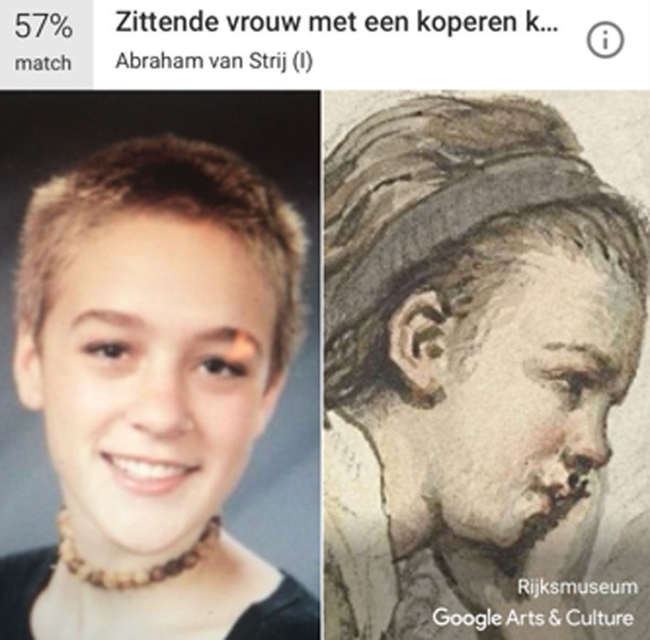 Хлои Севиньи и картина Абрахама Ван Стрийя "Женщина, сидящая с медным чайником"