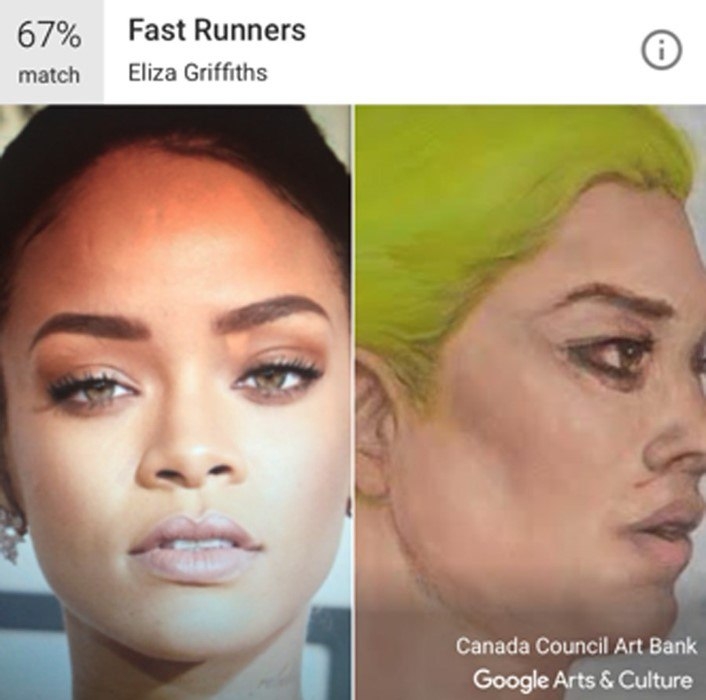 Рианна и картина Элиза Гриффитс "Бегуны"