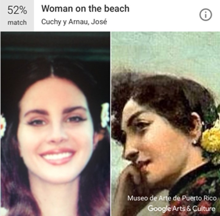 Лана Дель Рей и картина Хосе Арнау "Женщина на пляже"