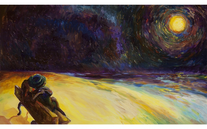 «Триптих. Ночь. Центральная часть. Ночь», холст, масло