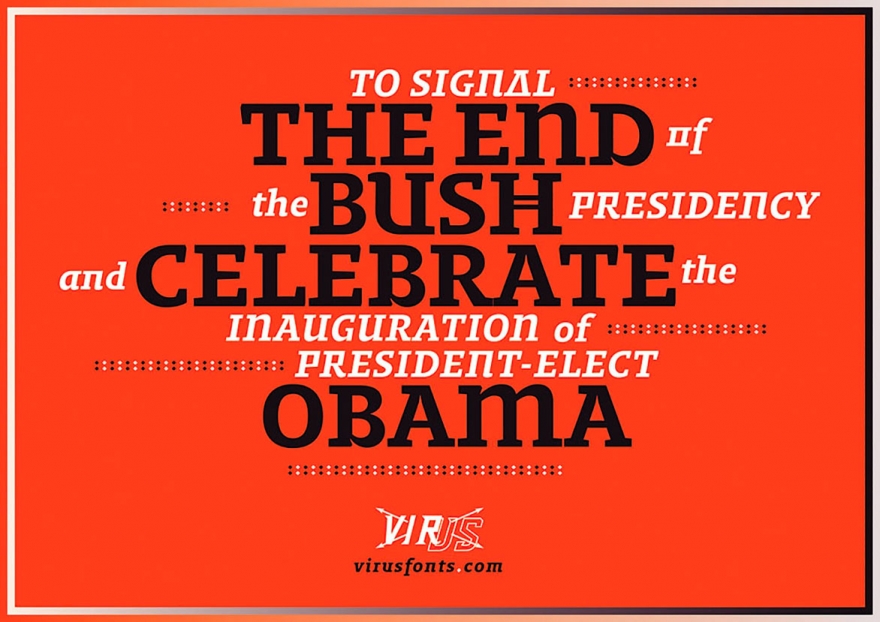 Шрифт Regime. Virus fonts. 2009 год