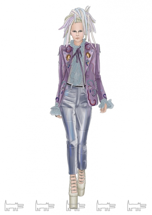 Иллюстрация Лизы Одиноких: Marc Jacobs, коллекция весна-лето 2017