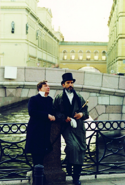 Андрей Хлобыстин и Тимур Новиков. 1999 год. Фото М. Новиковой- Савельевой