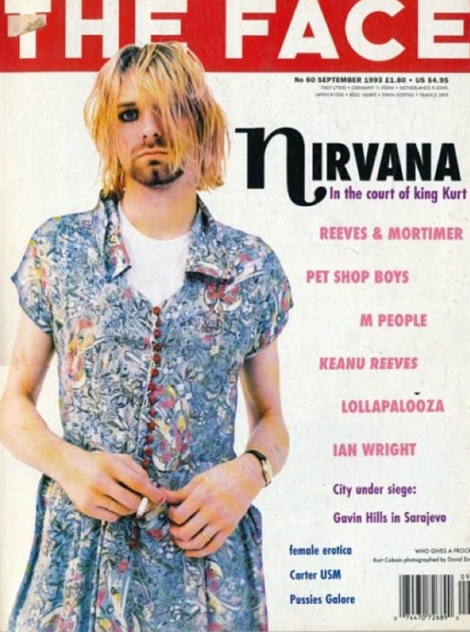 Курт Кобейн на обложке сентябрьского выпуска The Face, 1993 год