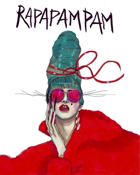 Леди Гага. Иллюстрация @bambiachy