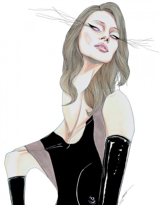 Кейт Мосс. Иллюстрация @bambiachy