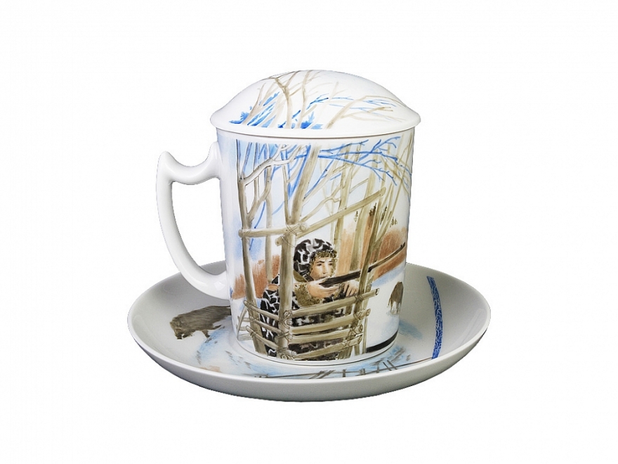 Бокал с блюдцем и крышкой «Засидка», 2746 рублей (Императорский фарфоровый завод)