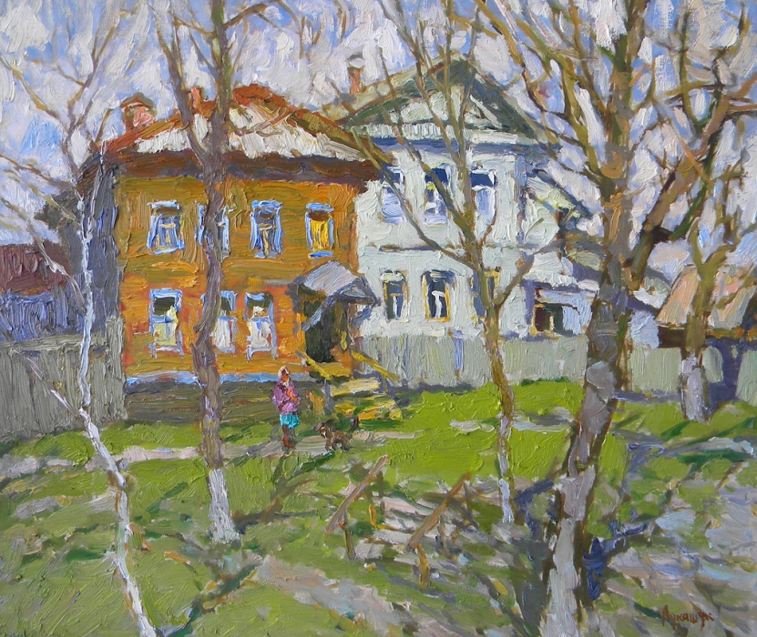 Н.Лакащук. Весенний двор на Венцека