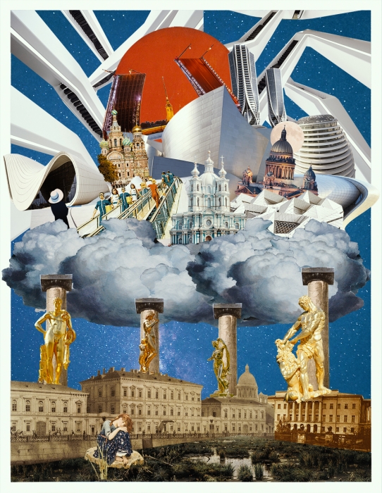 Коллаж для проекта журнала "Собака.ru" "Петербург будущего"