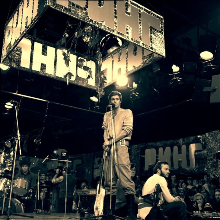 "Аквариум" на передаче "Музыкальный ринг", 1986. Фото: Андрей «Вилли» Усов