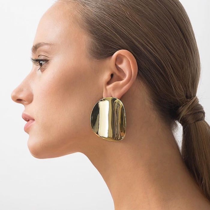 Серьги из ювелирного сплава в позолоте, 4300 рублей