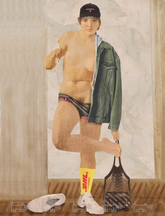 Александр Самохвалов. «После кросса», 1935 год. На спортсменке: кепка, куртка, шорты, носки, кроссовки и сумка Vetements