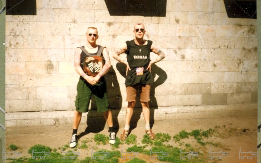 Художник Алексей Михеев и татуировщик Александр Танкович, фото из архива Алексея Михеева