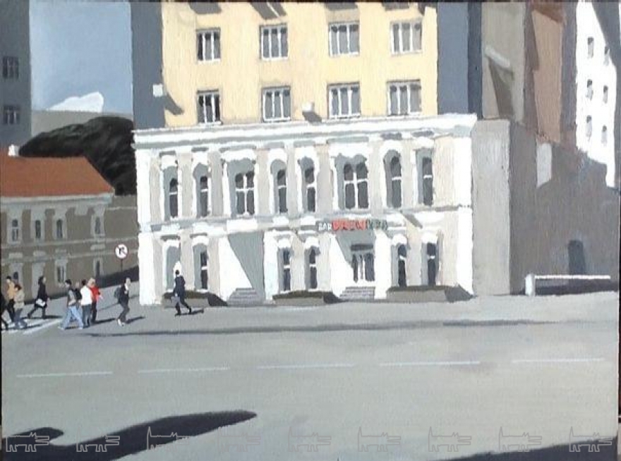 Артём Новосёлов. Деловые люди. Холст, масло, 2017 год